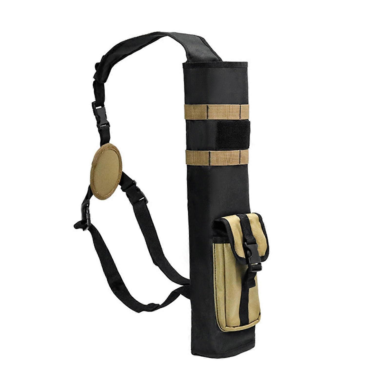 Archery Quiver with Adjustable Shoulder Straps, Lightweight Khaki Arrow Holder Backpack