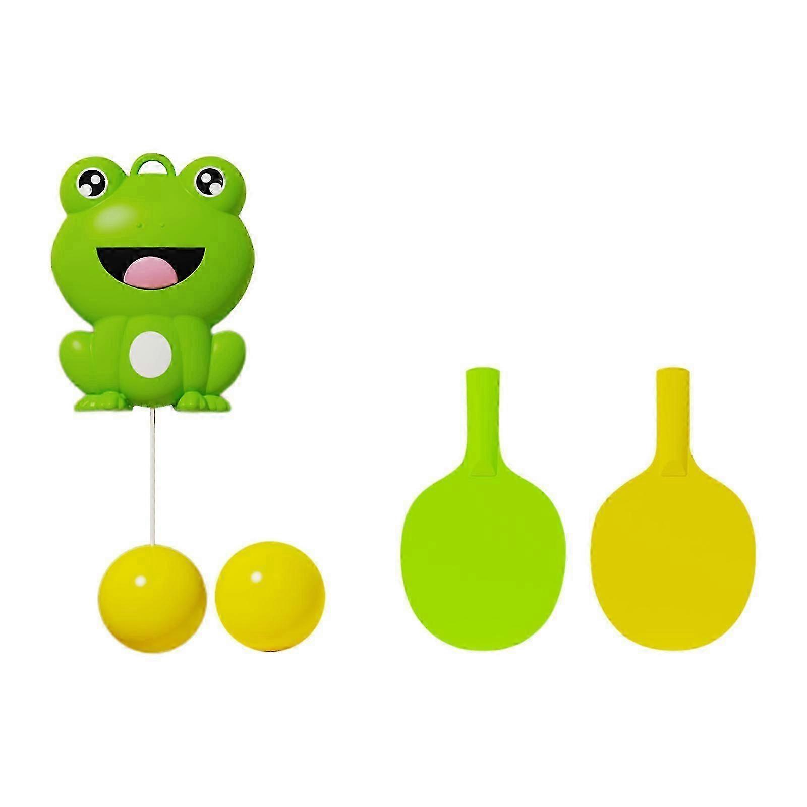 Portable Hanging Frog Table Tennis Trainer Set for Practice