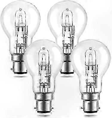 4-Pack B22 Halogen Bulbs, 100W Warm Light