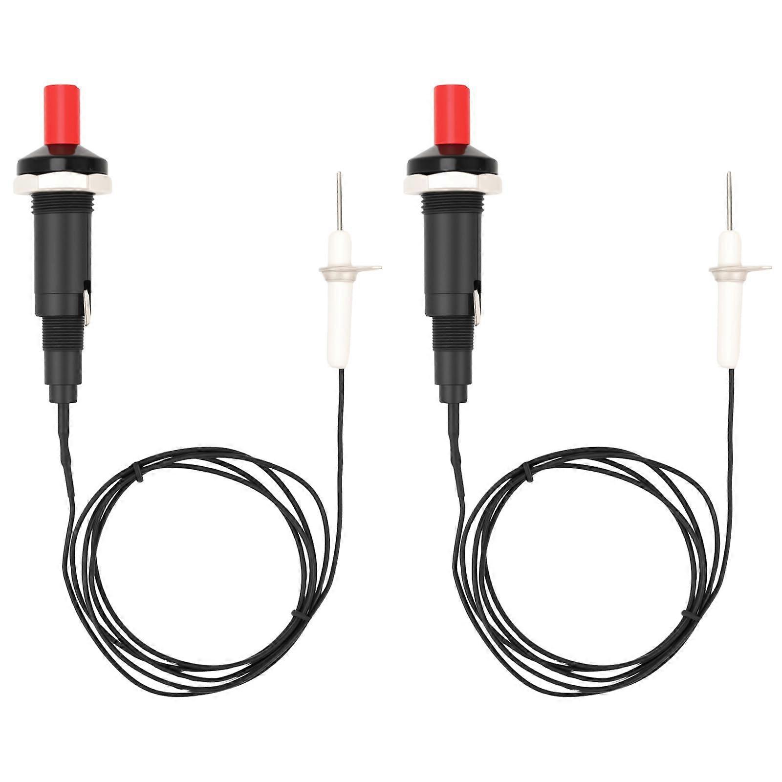 Gas Grill Igniter Replacement Kit with HeatResistant Ceramic Push Button and Spare Electrodes