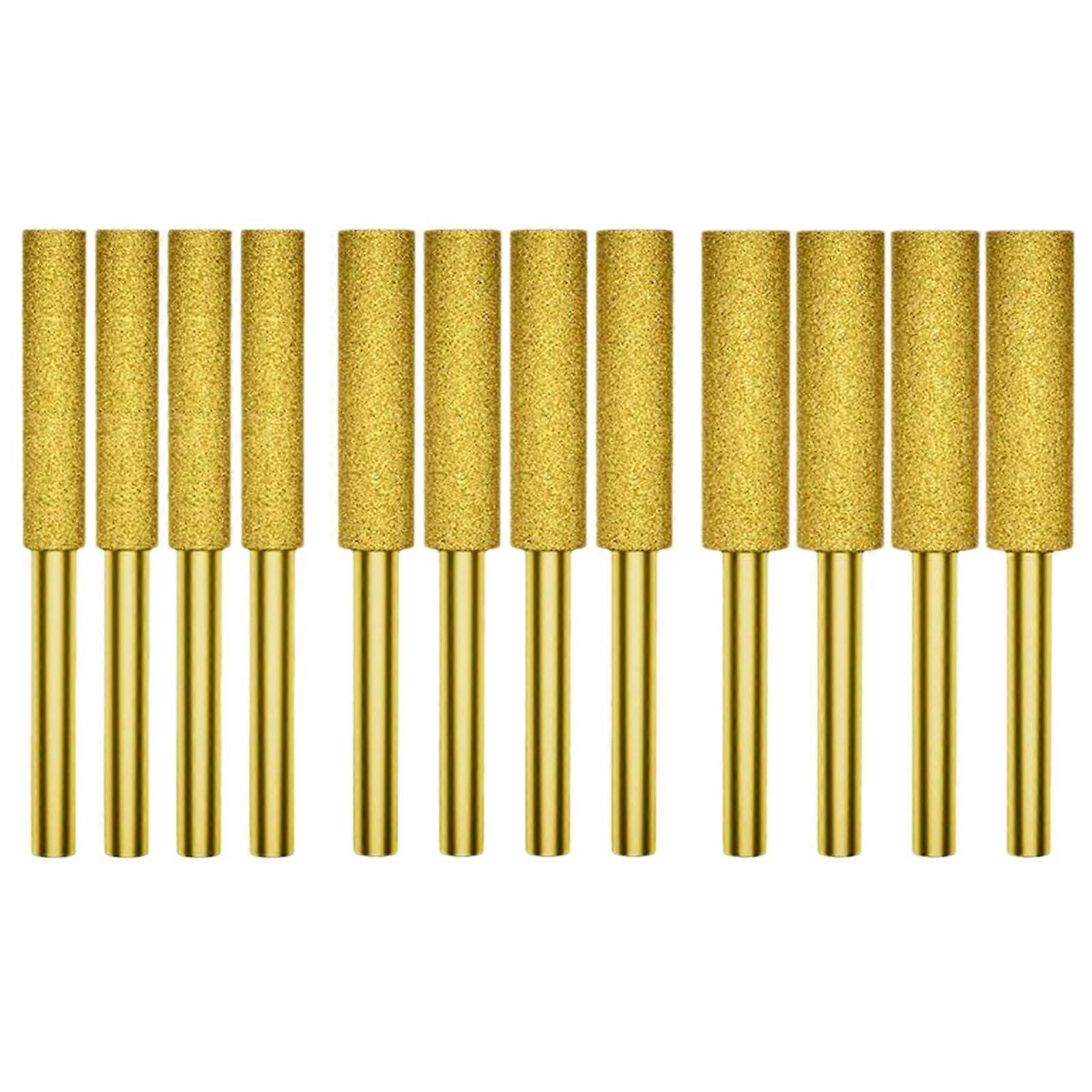 12 Pack Diamond Chainsaw Sharpening Bits for Quick and  Efficiency Chain Grinding