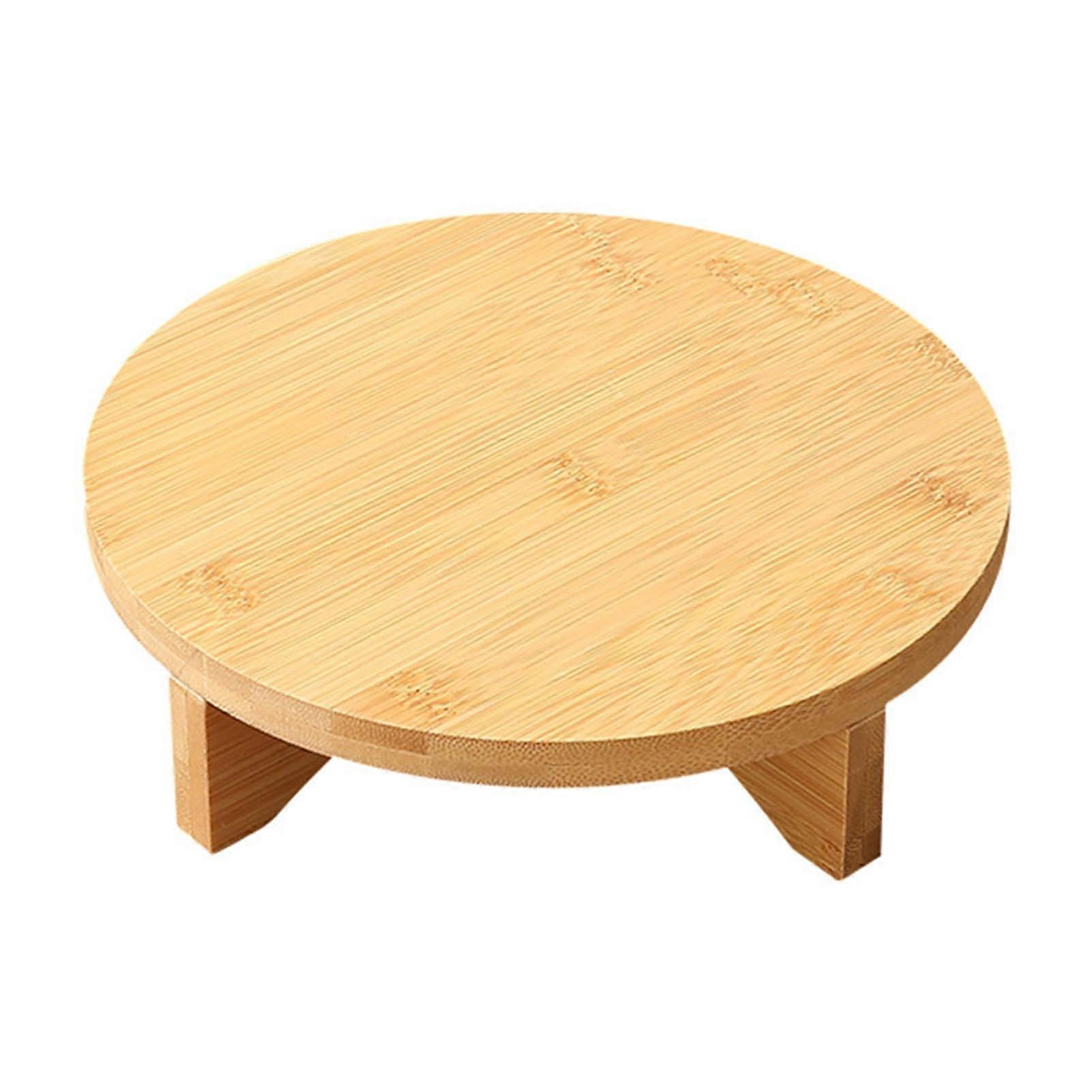 Bamboo Plant Stand with Stable MoistureResistant Finish, Indoor Outdoor Stackable Display Holder