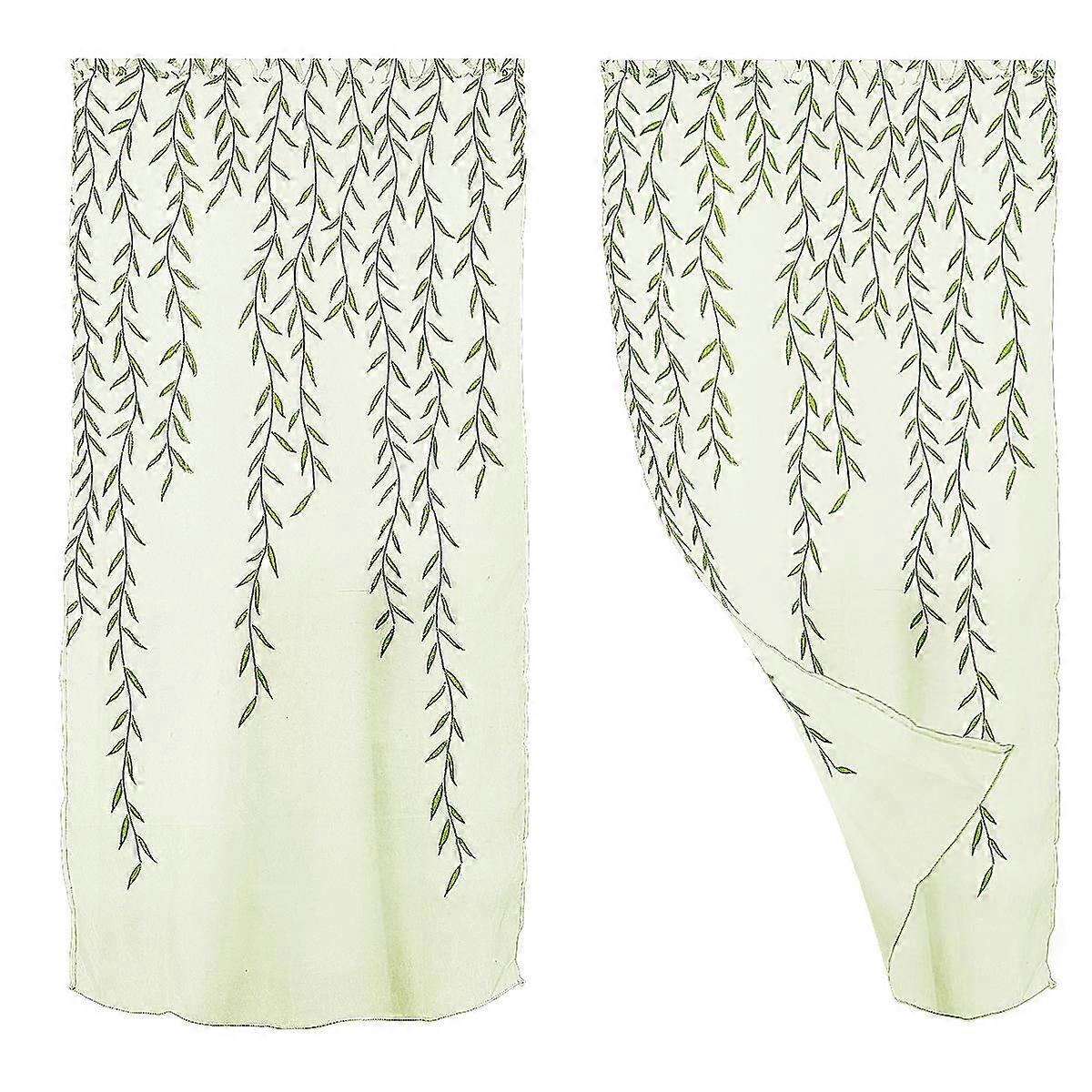 Voile Curtain Winomo Window Screen for Window Shielding Green