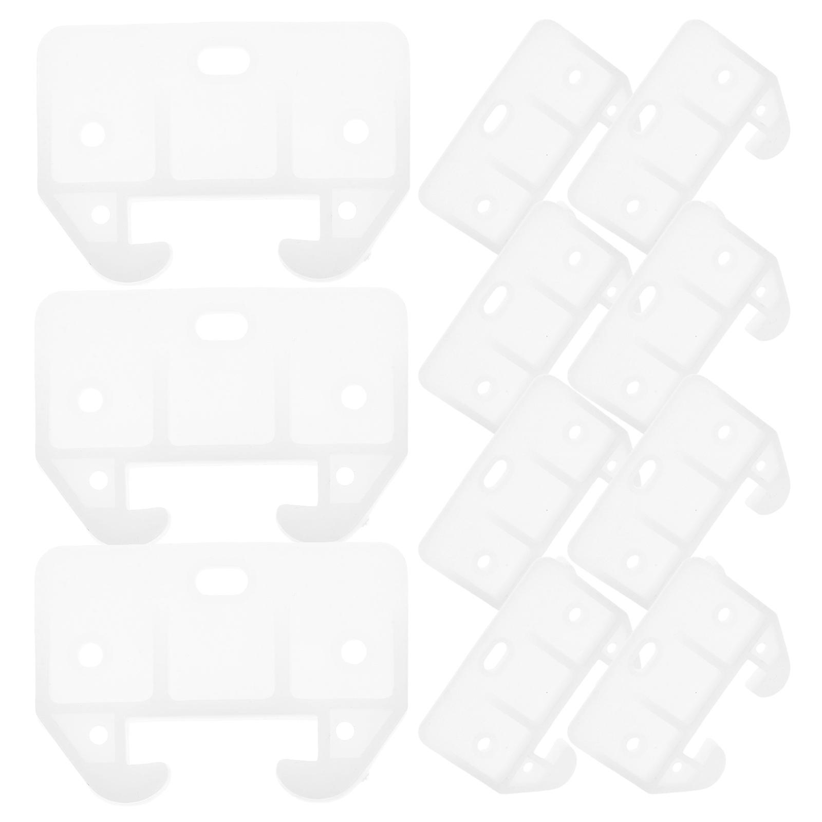 Plastic Center Mount Drawer Guides White Drawer Track Replacement 16Pcs