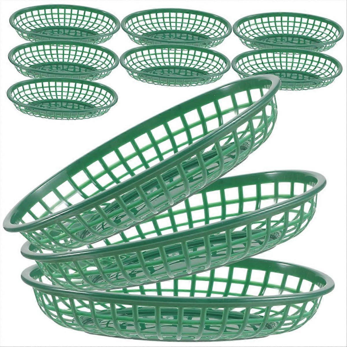 10Pcs Plastic Food Storage Baskets Snack Serving Containers