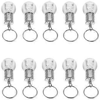 Colorful Changing Key Chain for Holding Keys 10Pcs Portable LED Bulb Rings