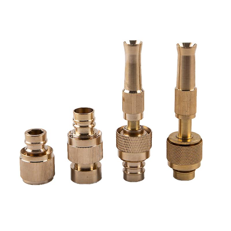 1/2 3/4" Brass Hose Nozzle High Pressure For Car Garden Adjustable Water Sprayer