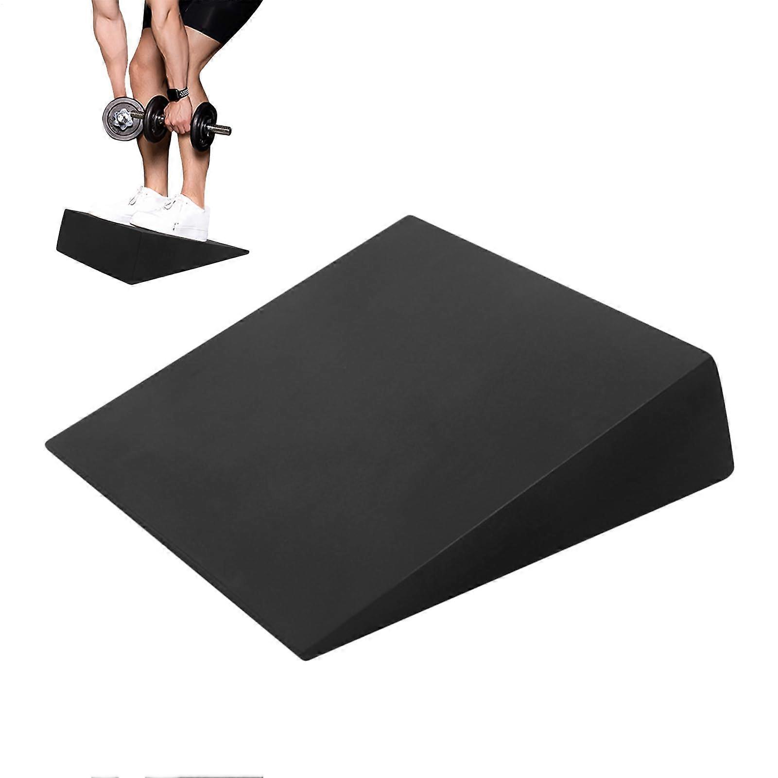 Density Foam Squat Wedge and Calf Stretch Board for Optimized Stretching Support, Black