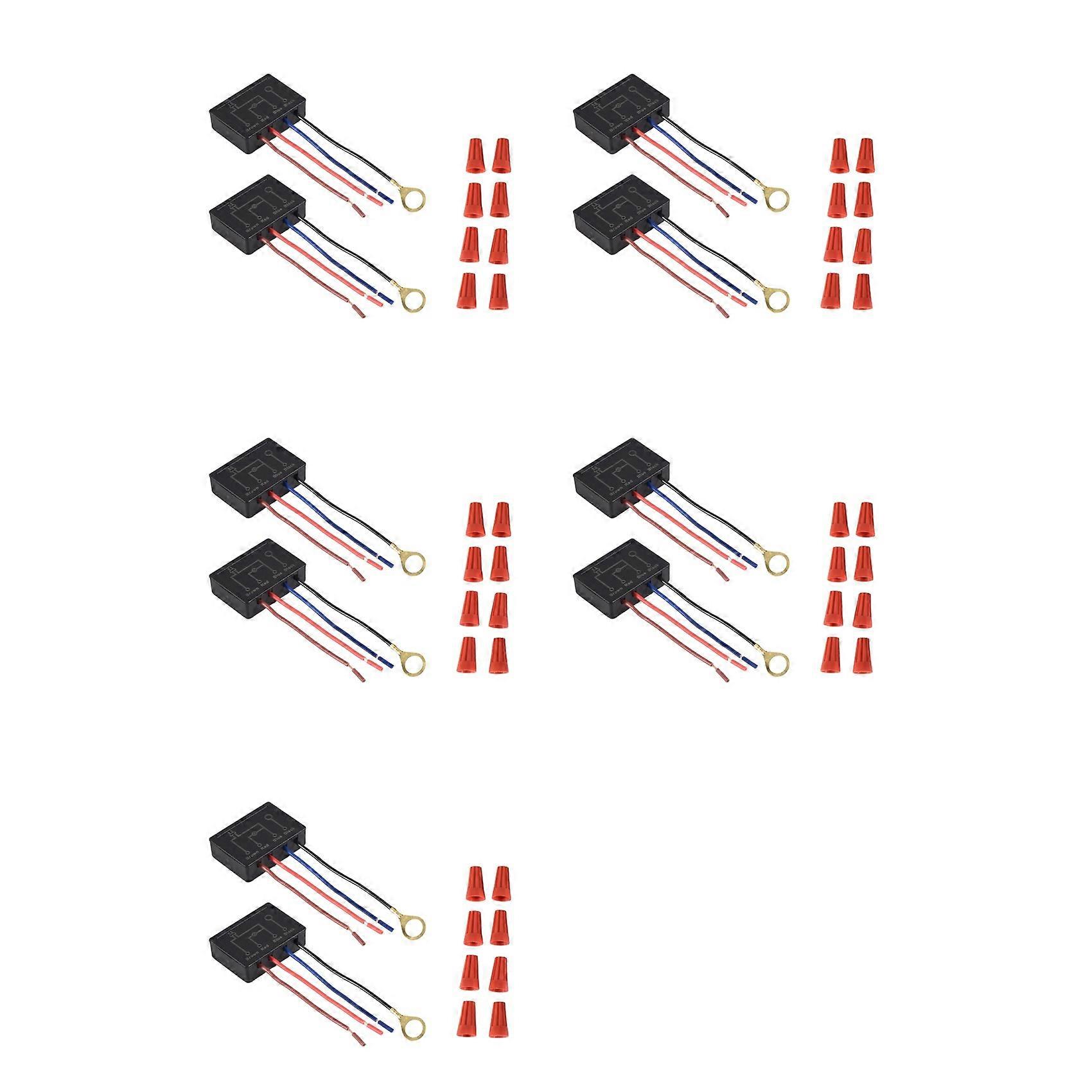 Touch Lamp Switch 10 Pack,Touch Lamp Control Module for Dimmable LED,Bulbs,Lamp Switch Replacement Kit with Wiring Caps