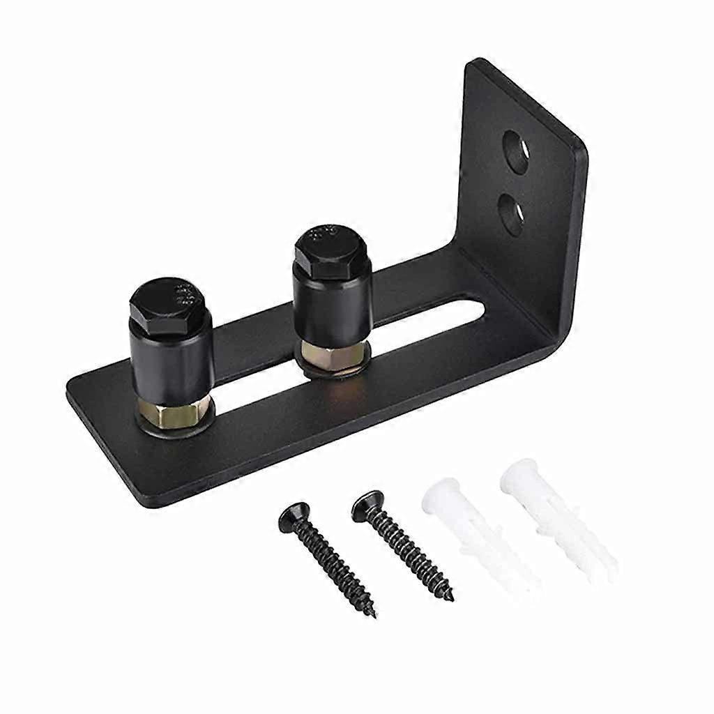 2Pcs Sliding Barn Door Floor Guide with Adjustable Rollers, Wall Mounted for Smooth Sliding