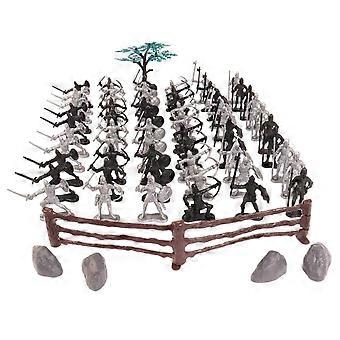 Set di 60 figurini di soldati romani per una realistica scena di battaglia antica con scudi, ideale per diorami.
