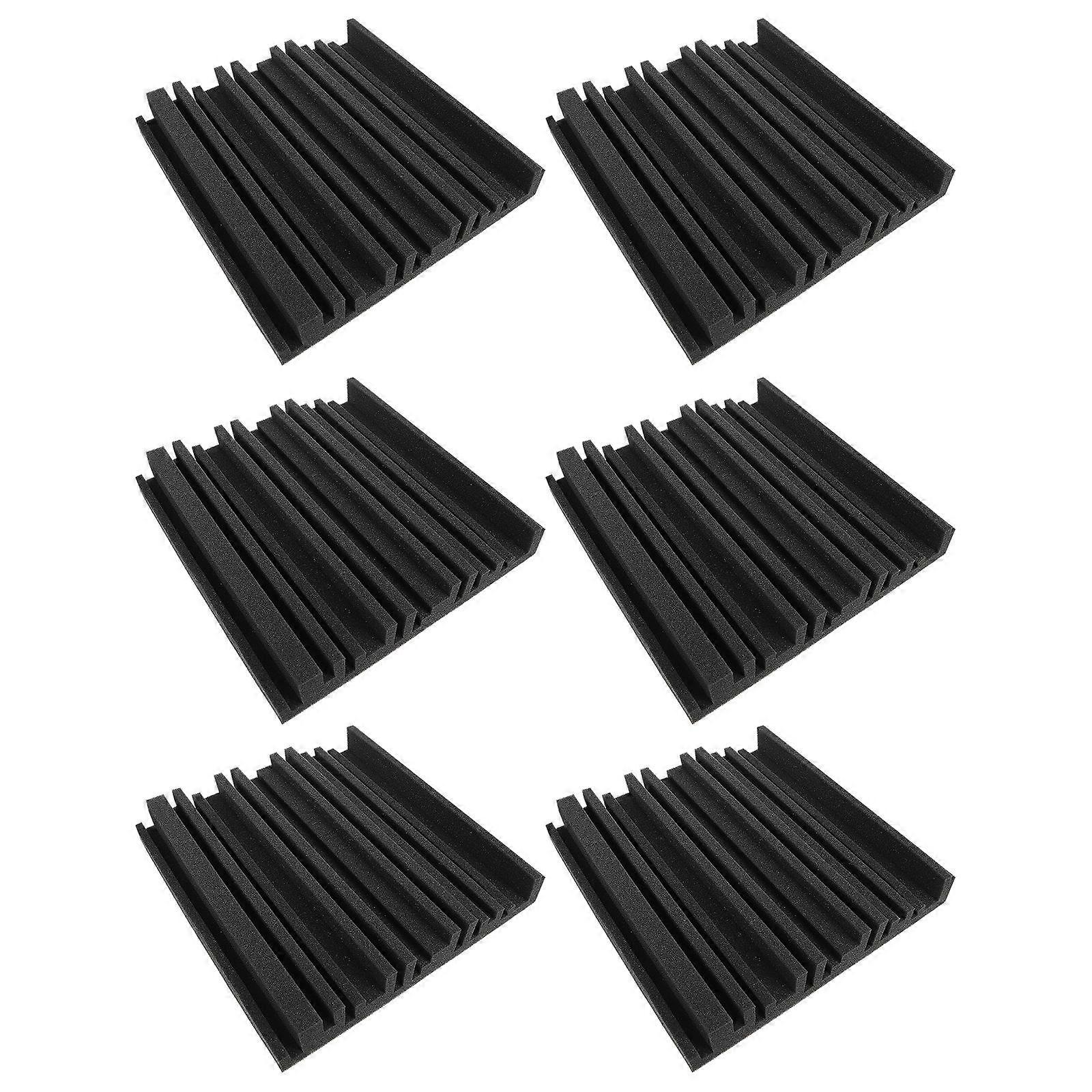 6PCS Soundproof Wall Panel Sound-absorbing Tile Noise Reduction Wall Panel