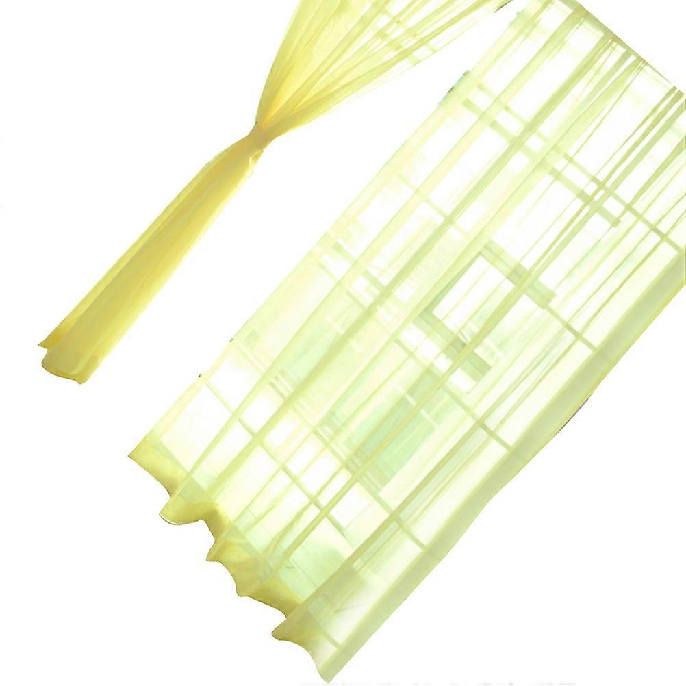 Window Sheer Yellow Transparent Curtains for Window Shielding