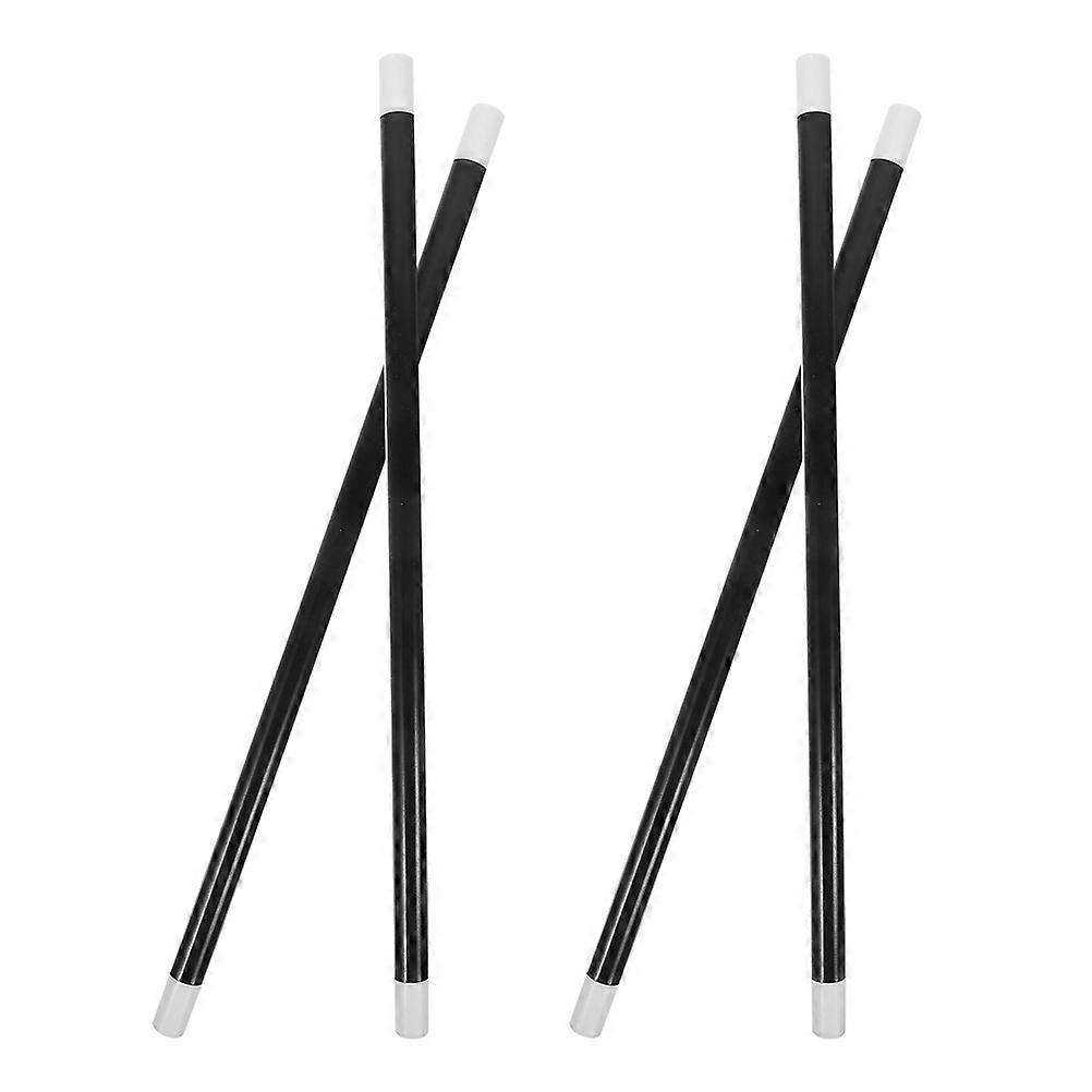 Stick Spell Casting Stick for Stage Performance 4Pcs Black ABS