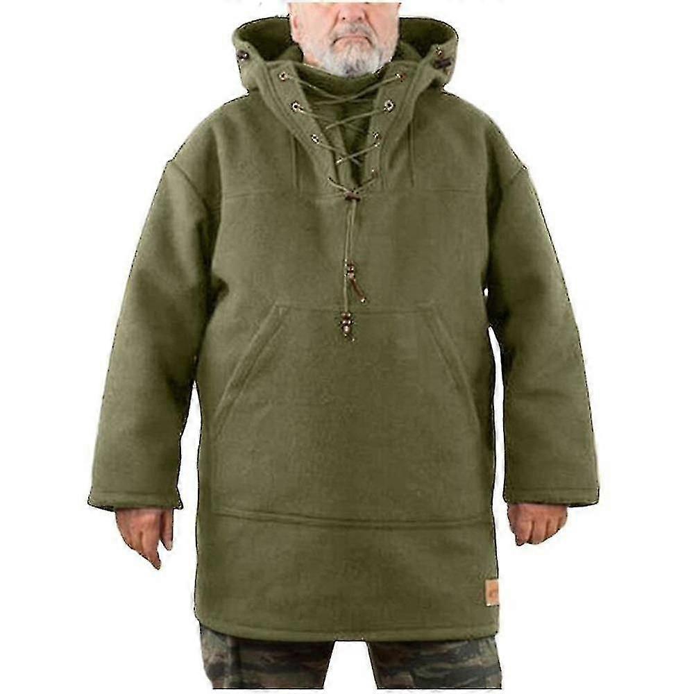 Men Thermal Windbreaker Winter Pullover Hoodie
