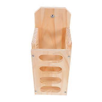 2-teiliges Heuraufen-Set aus Holz für Kaninchenkäfige
