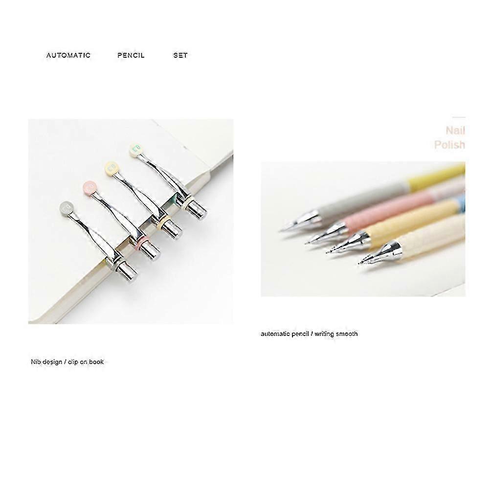 Automatic Pencil Set for Drawing Including Refill Leads Random Color