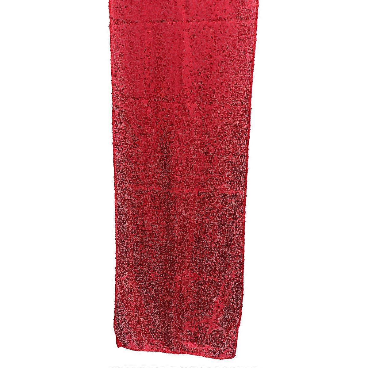 Red Elegant Tablecloth Sequin Table Runner for Party Supplies