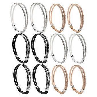 6 Pairs Elastic Shoe Straps: Rhinestone Anti-Loose High Heel Shoe Laces Detachable & Adjustable for Heels and Sandals - Fashion Shoelaces Ankle Belts 