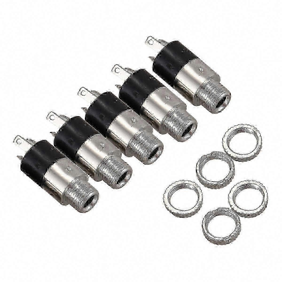 5PCS 3.5mm Stereo Jack Panel Mount Connector jn
