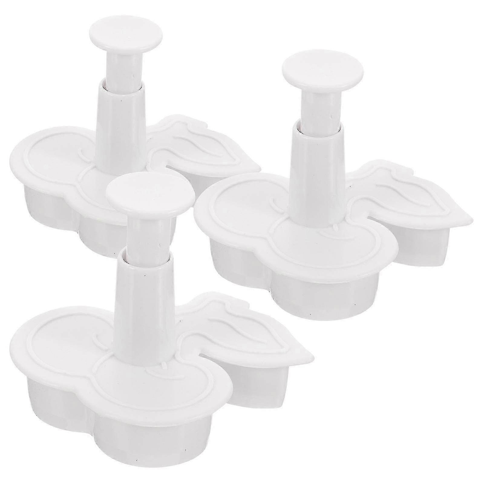 Cherry Biscuit Mold Plastic Cookie Cutters for Baking 3Pcs Kitchen Molds