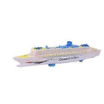 Electric Ocean Liner Cruise Ship Toy Flashing Musical Kids Educational Model