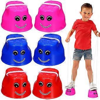 6PCS Sports Stilts Toys Sensory Training Stilts Equipment Children Kids Outdoor Games Early Education Balance Ability Developing Toys (Random Color an