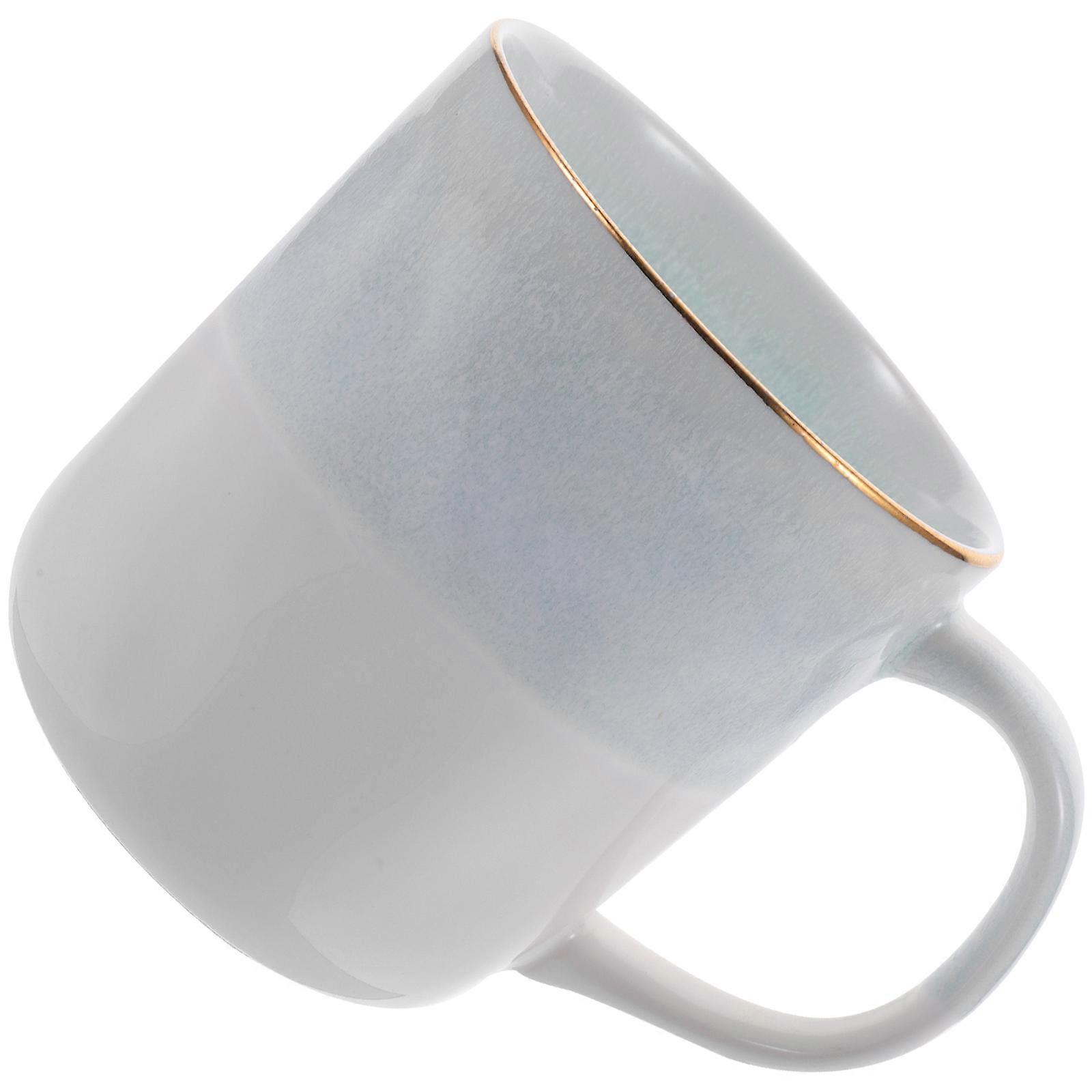 Green Ceramic Milk Cup for Drinking 3Pcs Practical Coffee Mug Set