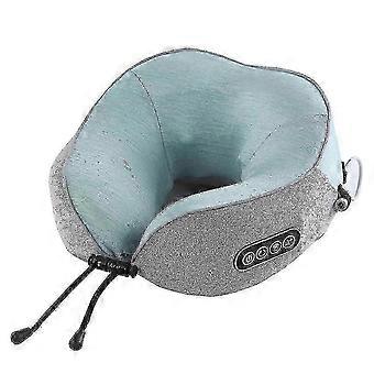 Smart Neck Massager With Four Key U-shaped Pillow Rechargeable(green + Grey)