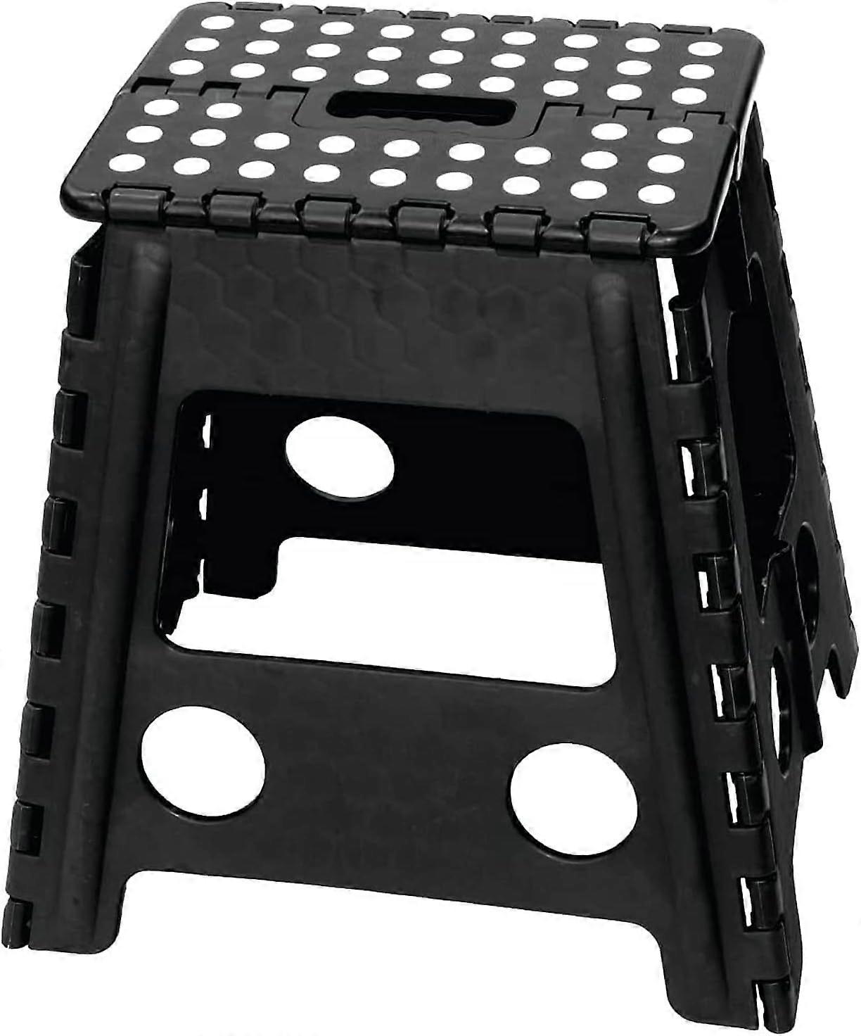 Folding Step Stool |Lightweight Plastic Step Stool - Foldable Step Stool Non Slip Stools for Bathroom