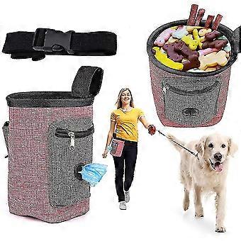 Dog Treat Pouch, Dog Treat Bag Compatible With Training Small To Large Dogs, Easily Carries Pet Toys, Kibble, Treats, Built-in Poop Bag Dispenser