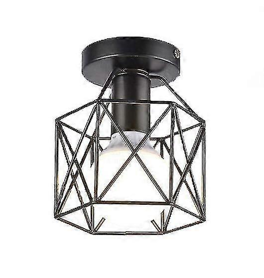 Iron Cage Shape Ceiling Lamp