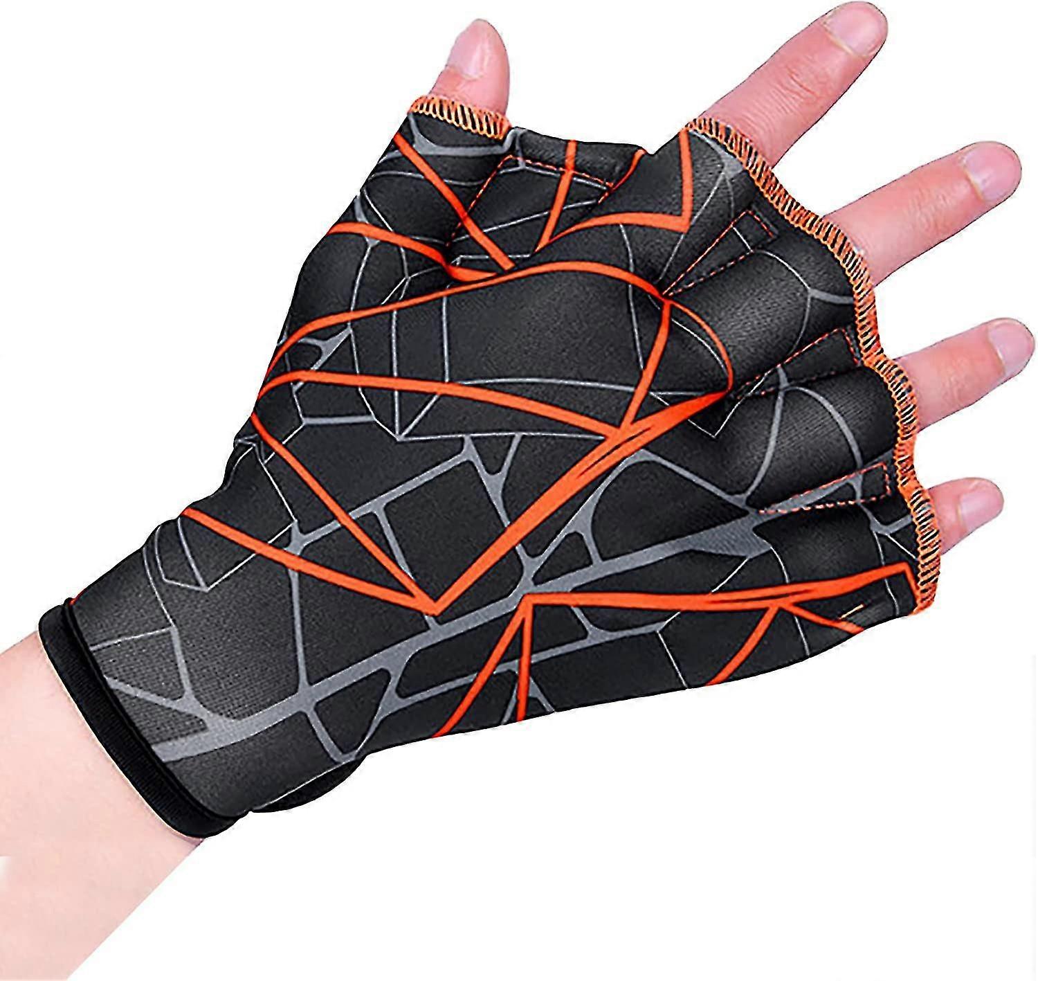 Nylon Simning Handskar Vatten simning Webbed Handskar Vattenträning Hand Webbed Small