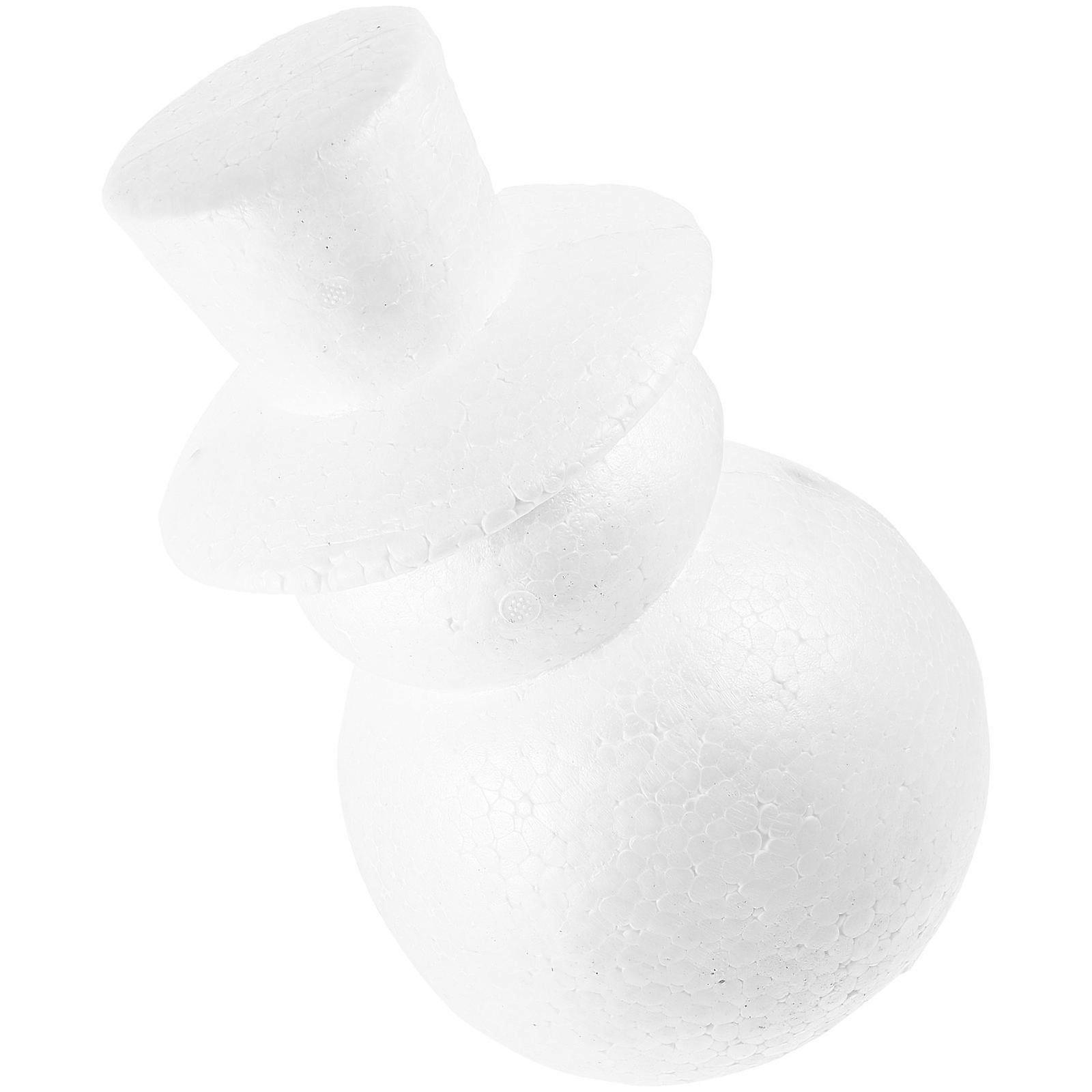 Snowman Shape Decoration Polystyrene Mold for DIY Craft 2Pcs