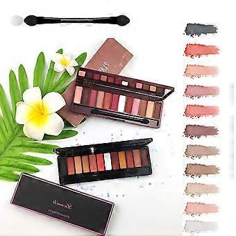 Nude Eyeshadow Palette 12 Colors Waterproof Matte and Shimmer for Long Lasting Everyday Use