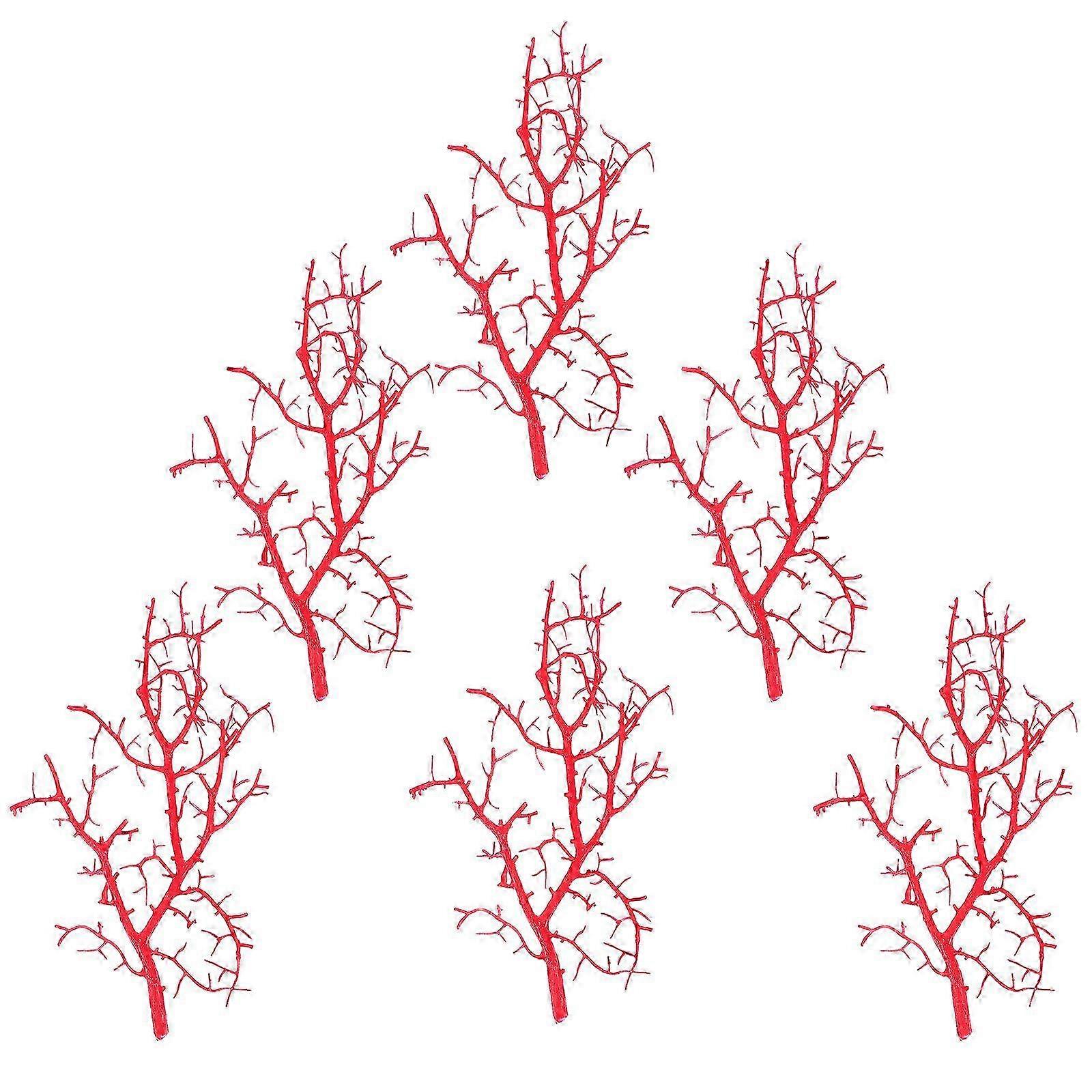 6pcs Simulation Twig Models Artificial Tree Branch Simulated Tree Twig Ornaments