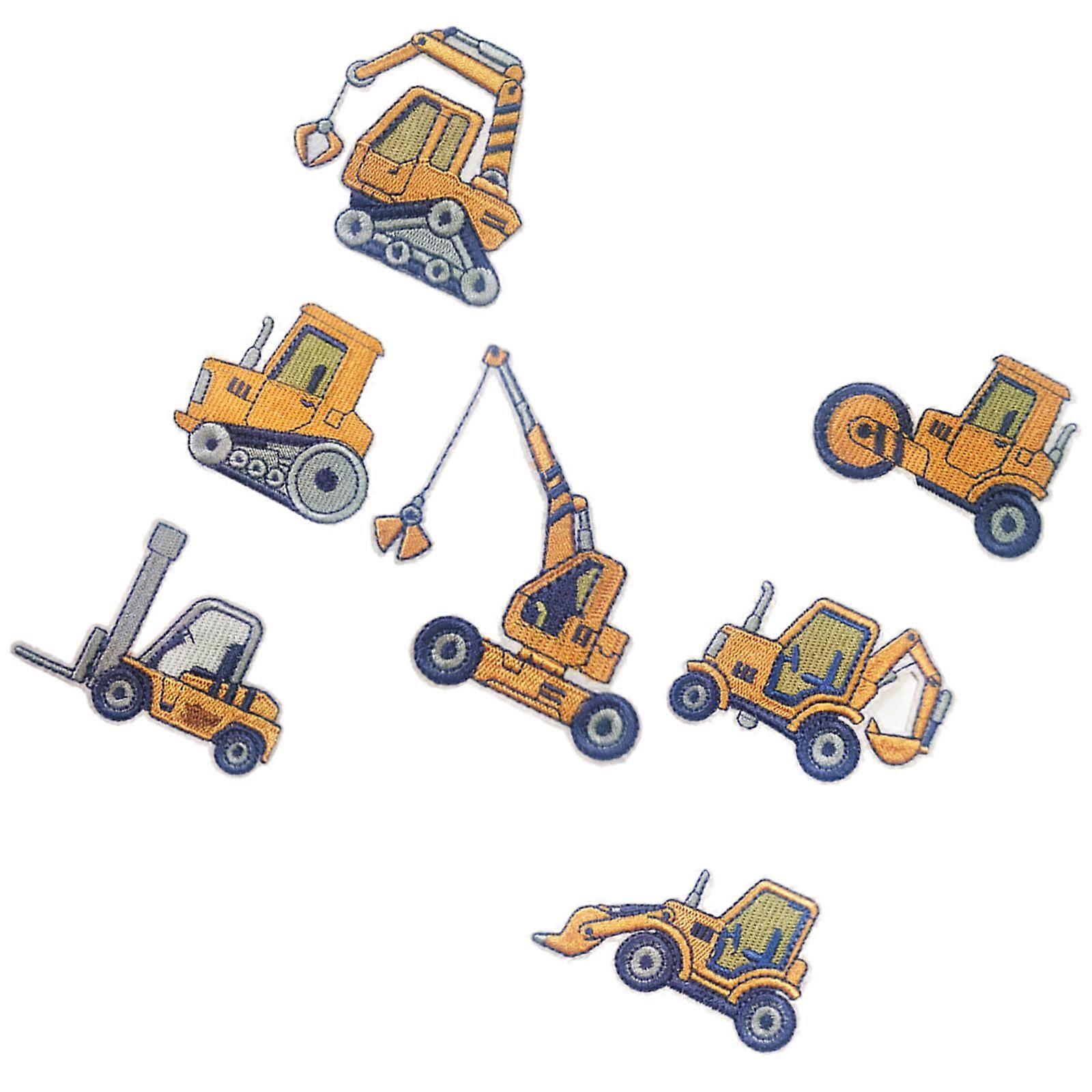 7pcs Engineering Car Shape Embroidery Patch Clothes Patch Clothing Accessories
