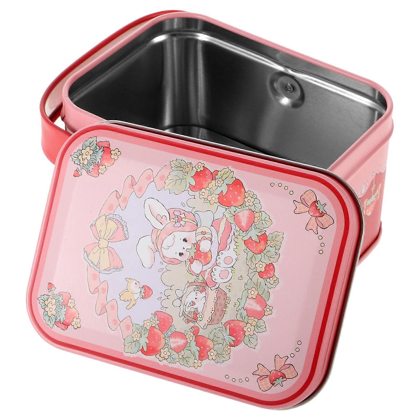 Easter Gift Box Cartoon Rabbit Pattern Candy Container Cookies Case Small Tea Leaf Box