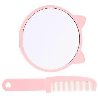 Cat Hand Mirror Handheld Mirror Cute Mirror Single-sided Mirror Portable Travel Mirror