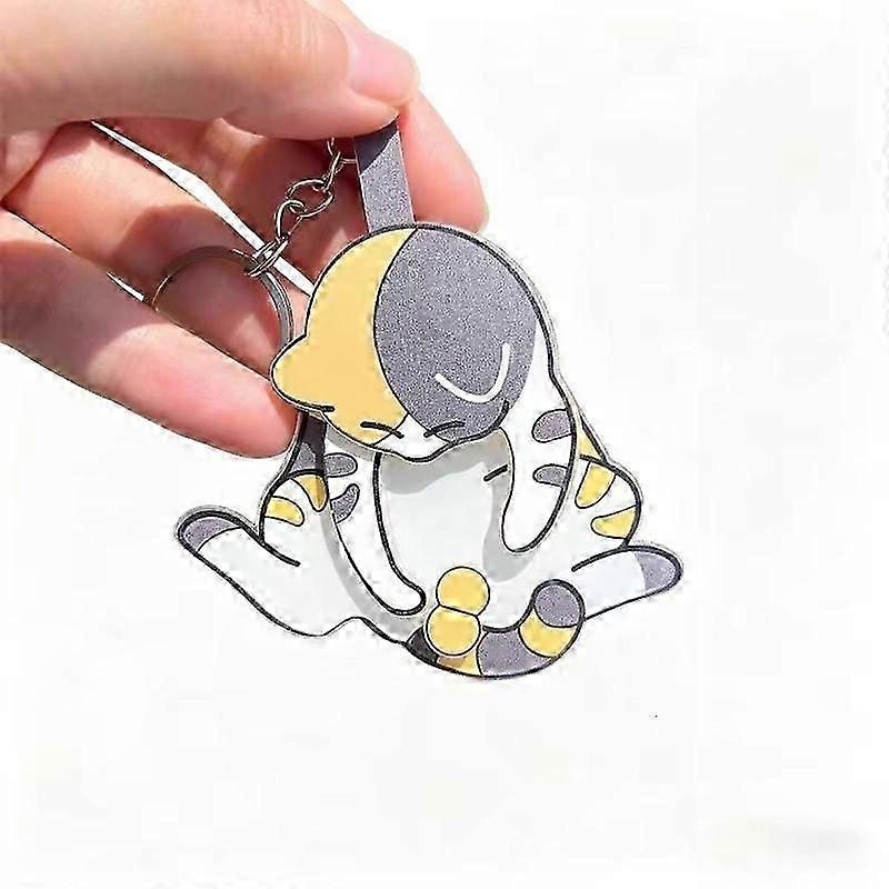 Acrylic Cat Keychain, Moveable Pull Tab Fidget Keyring, Bag Charm Accessory