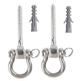 Wieszaki na huśtawki Huśtawka Zestaw haków M8 Heavy Duty 180 ° Haki hamakowe ze stali nierdzewnej 1800LB Pojemność dla s