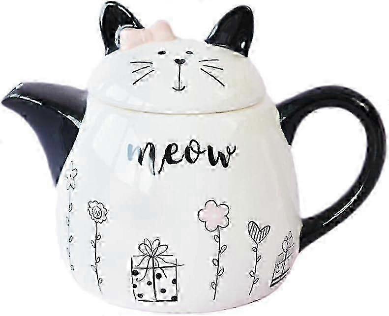 Cute Cat Ceramic Teapot