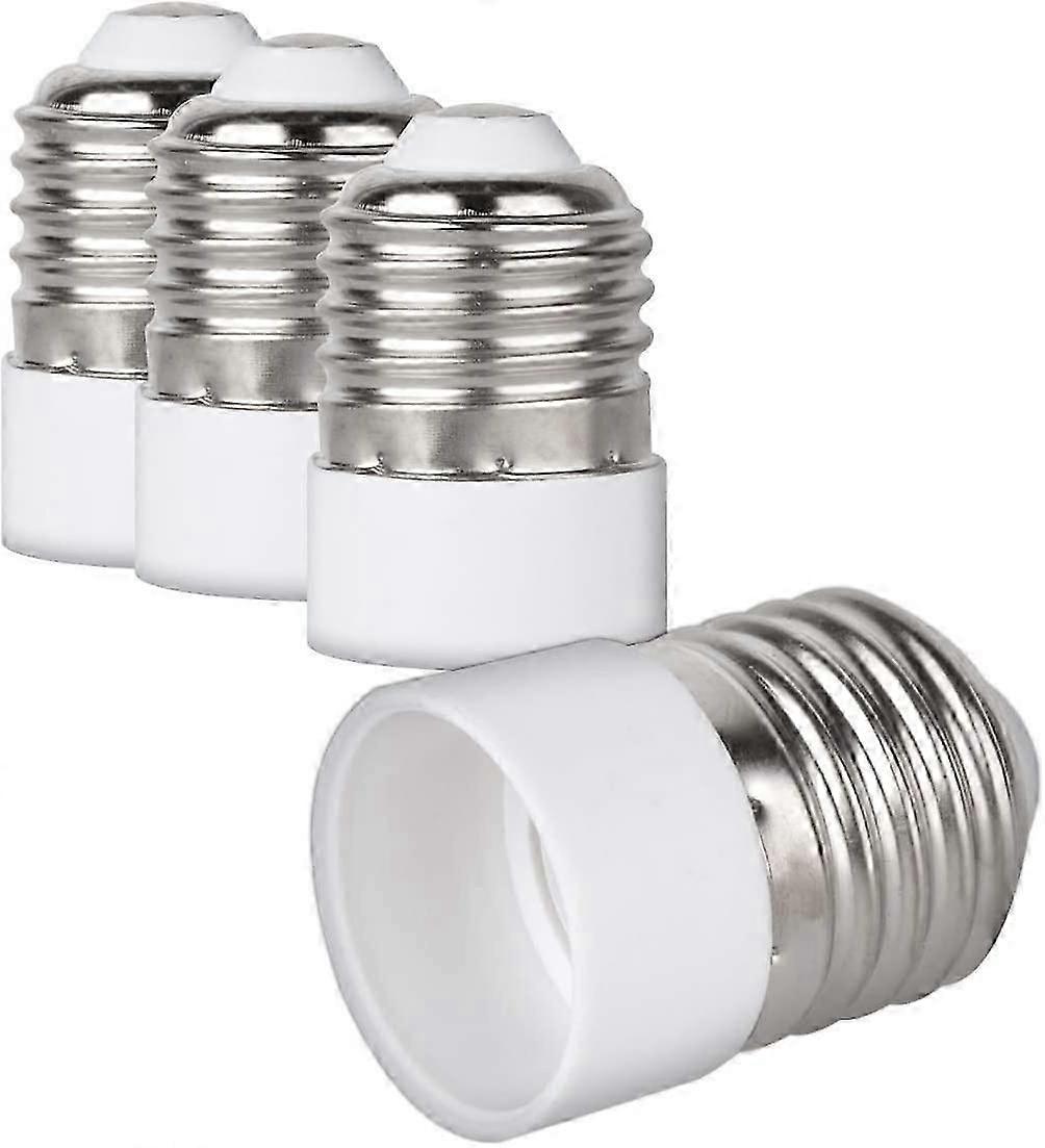 4x Socket Adapter - E27 to E14 Socket Converter - E14 Base Lamp Holder Adapter for Halogen LED Bulb