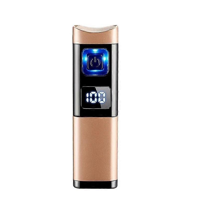 Gold Matte Butane Torch Lighter, Windproof Refillable Flame with Adjustable Control, Durable Metal Gift