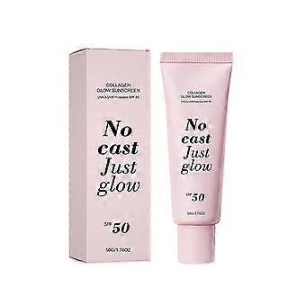 Collagen Face Sunscreen SPF 50, No White Cast Glow Sun Protection Cream, Lightweight & Non-Greasy Sunscreen for Face & Body!c3