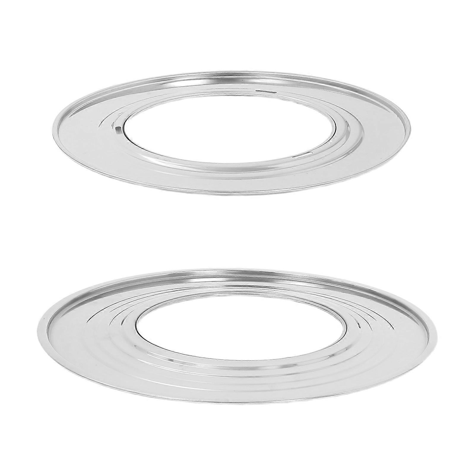 Silver Stainless Steel Steamer Insert for Efficient Cooking 2Pcs Set