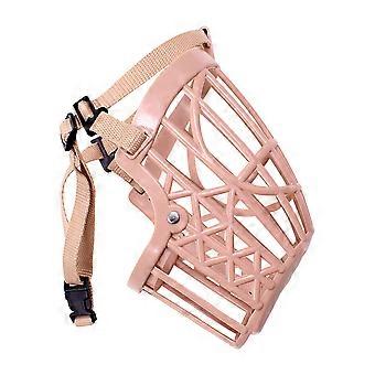 Muilkorf voor kleine honden, anti-bijtmuilkorf, roze nylon plastic