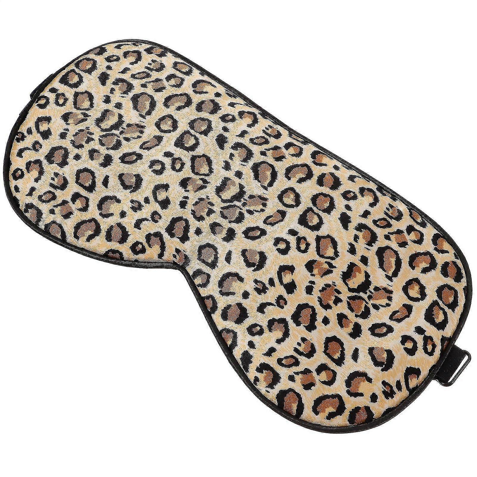 1pc Adjustable Sleeping Eye Masks Silk Leopard Design Shading Blindfold