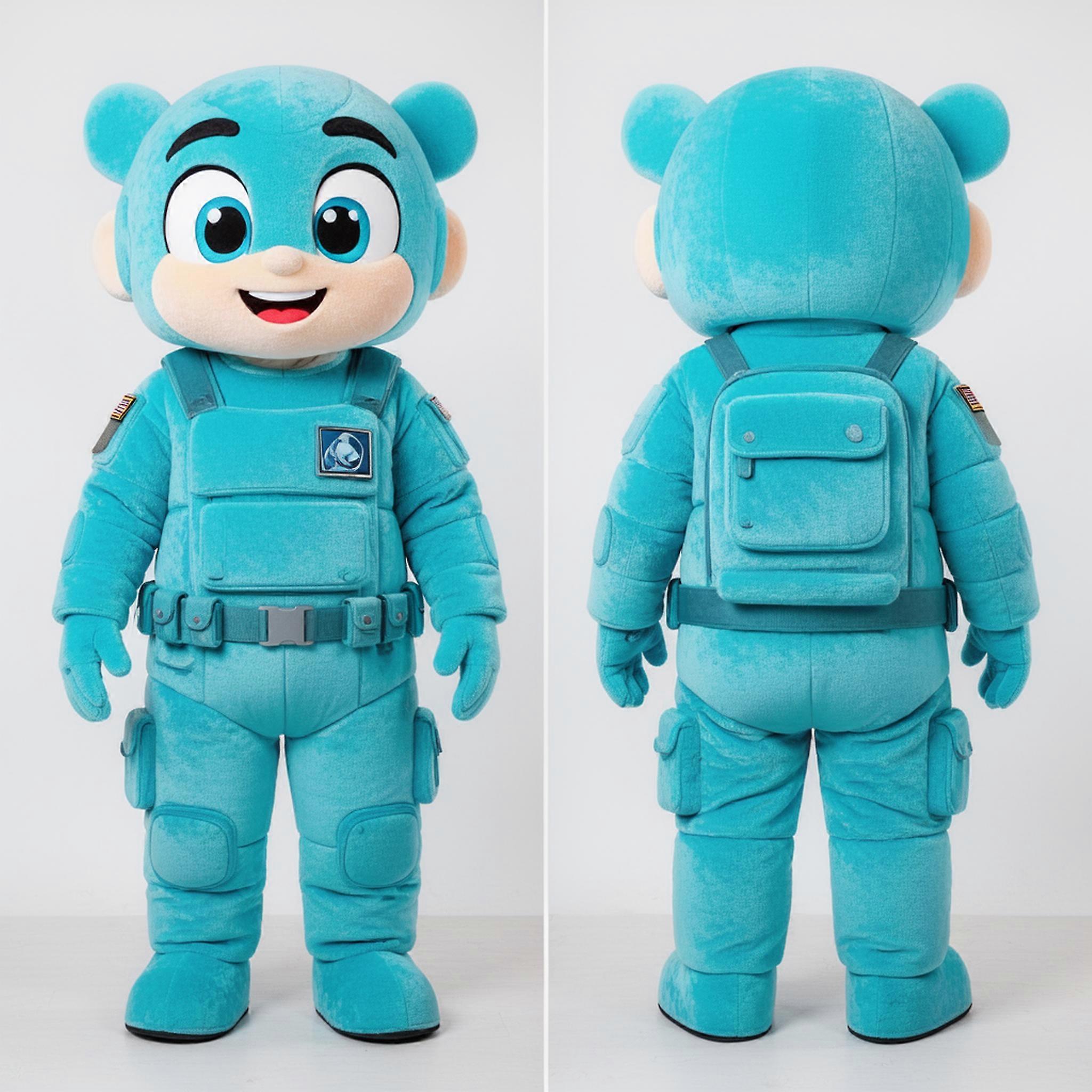 MASTICOT Cyan Padded Shouldered Para Commando Mascot
