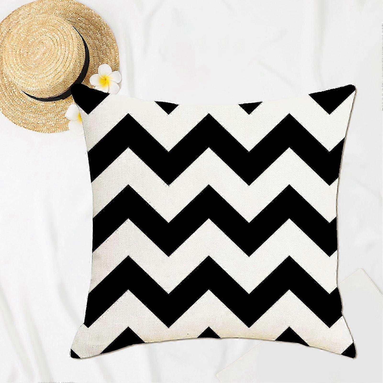 Throw Pillowcase Geometric Pattern Exquisite Pattern Super Soft Wear Resistant Washable Throw Pillow Case Decoration